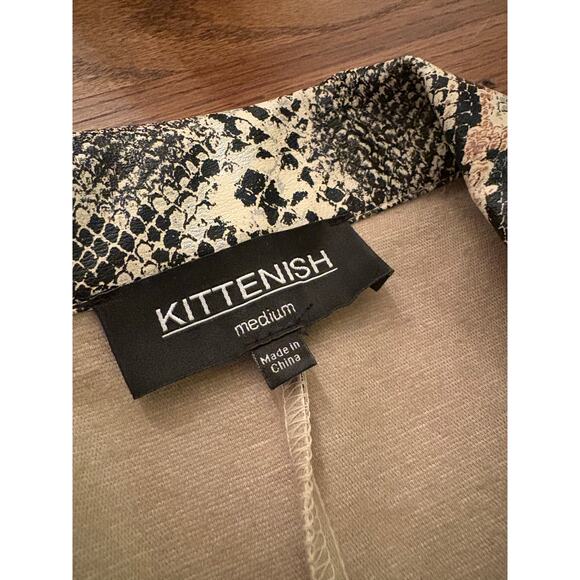 Kittenish Snake Print Faux Leather Jumpsuit Medium - Picture 5 of 6